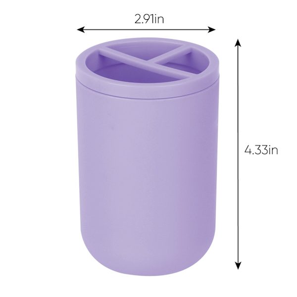 Tiny Dreamers Purple Plastic Toothbrush Holder, 4.4"