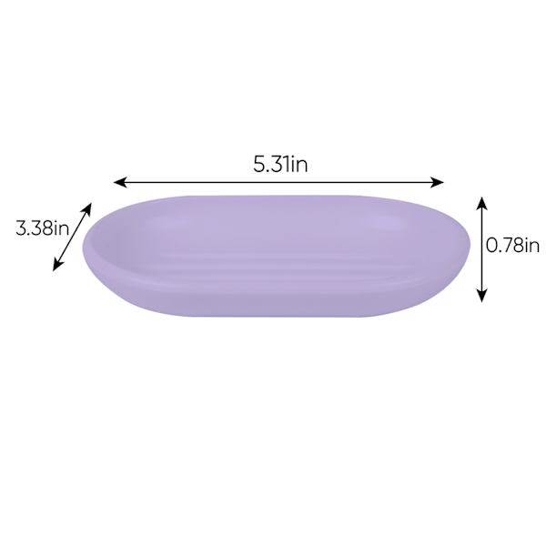 Tiny Dreamers Purple Plastic Soap Dish, 5.3"