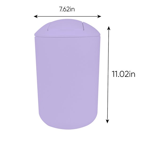 Tiny Dreamers Purple Plastic Trash Can, 6l