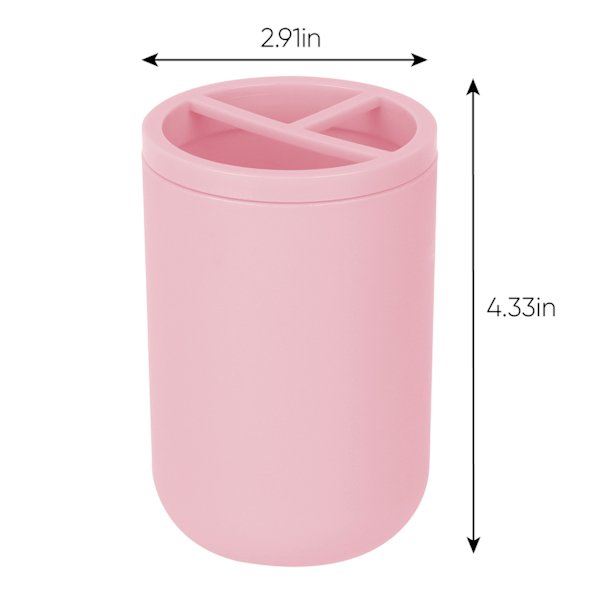 Tiny Dreamers Pink Plastic Toothbrush Holder, 4.4"