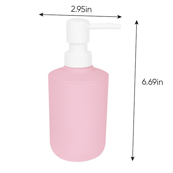 Tiny Dreamers Pink Plastic Soap Dispenser, 6.7"