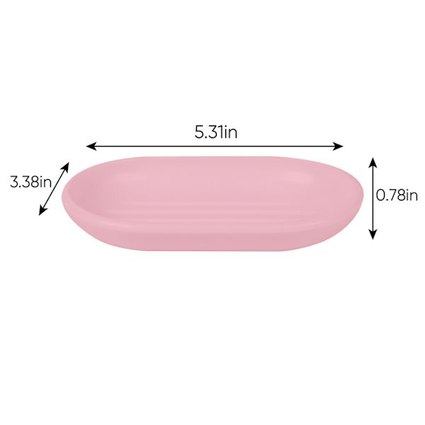 Tiny Dreamers Pink Plastic Soap Dish, 5.3"