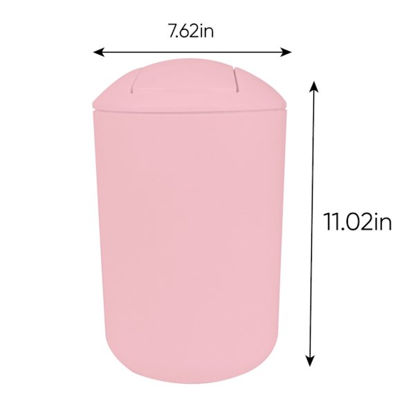 Tiny Dreamers Pink Plastic Trash Can, 6l
