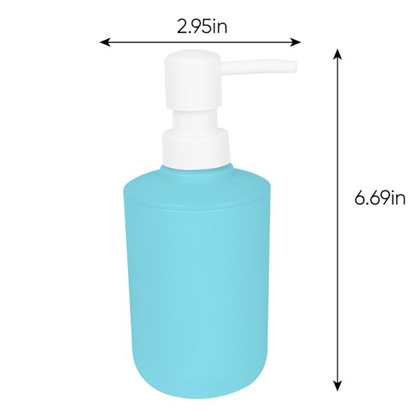 Tiny Dreamers Light Blue Plastic Soap Dispenser, 6.7"