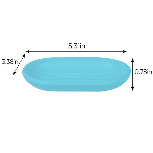 Tiny Dreamers Light Blue Plastic Soap Dish, 5.3"