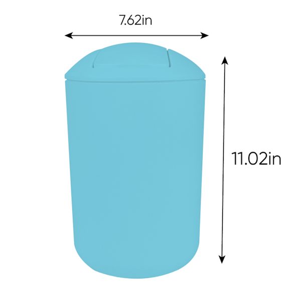 Tiny Dreamers Light Blue Plastic Trash Can, 6l