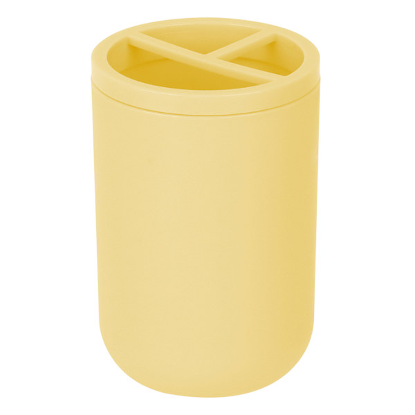 Tiny Dreamers Yellow Plastic Toothbrush Holder, 4.4"