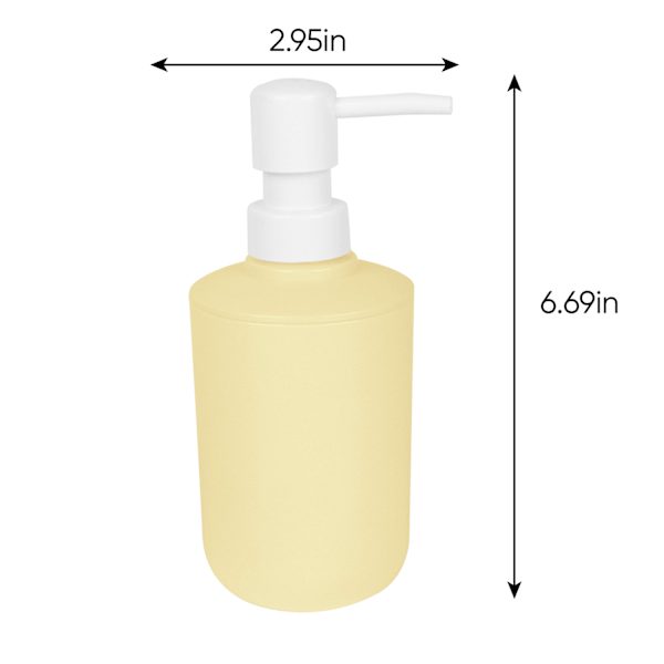 Tiny Dreamers Yellow Plastic Soap Dispenser, 6.7"