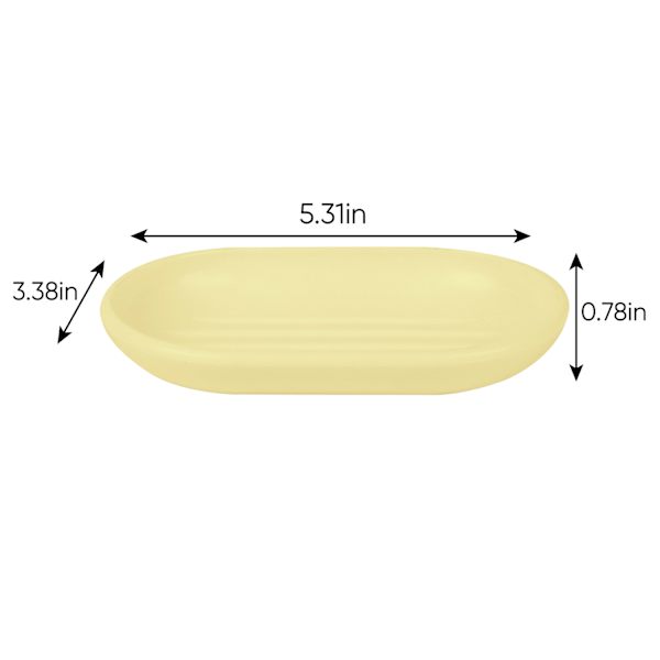 Tiny Dreamers Yellow Plastic Soap Dish, 5.3"