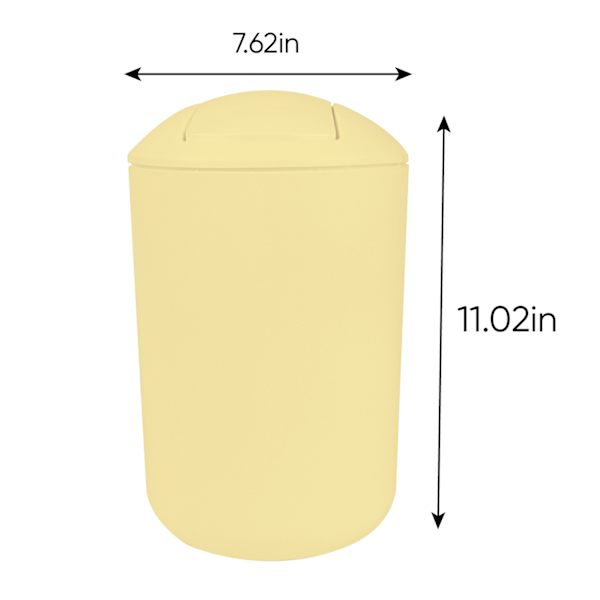 Tiny Dreamers Yellow Plastic Trash Can, 6l