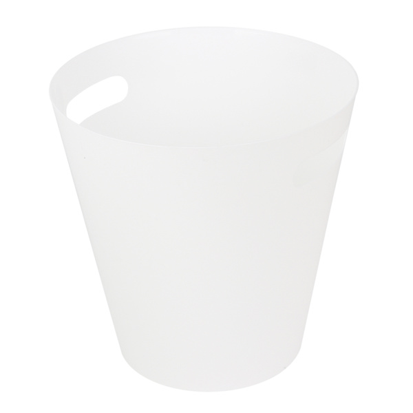 White Round Wastebasket, 5l