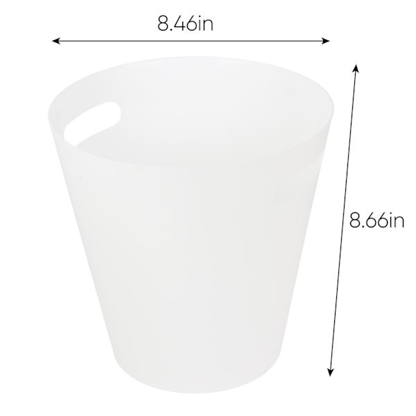White Round Wastebasket, 5l