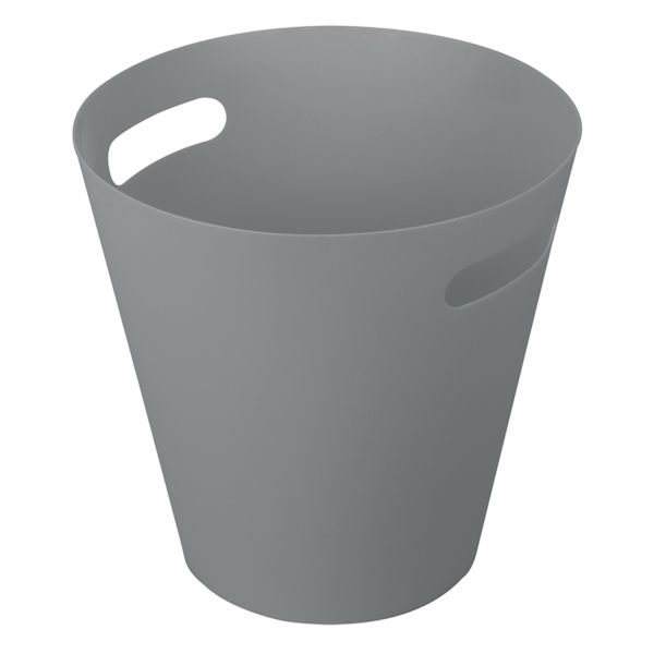 Grey Round Wastebasket, 5L