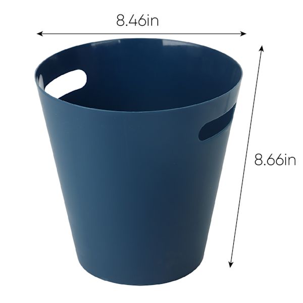 Navy Blue Round Wastebasket, 5l