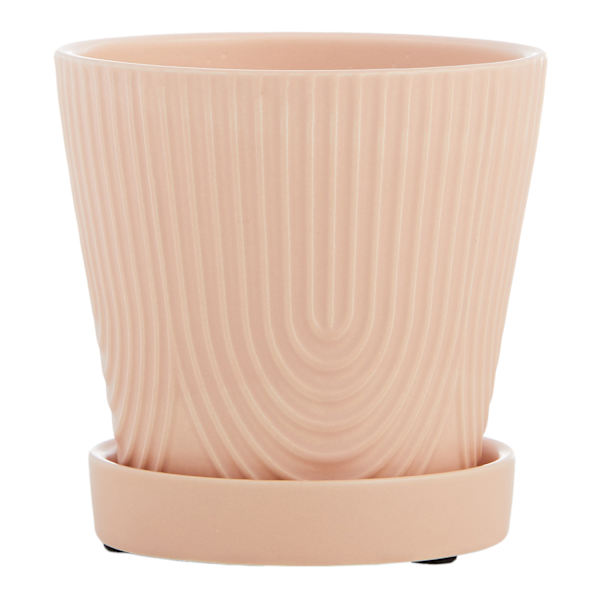 Indoor Rainbow Evening Pink Ceramic Pot, Small