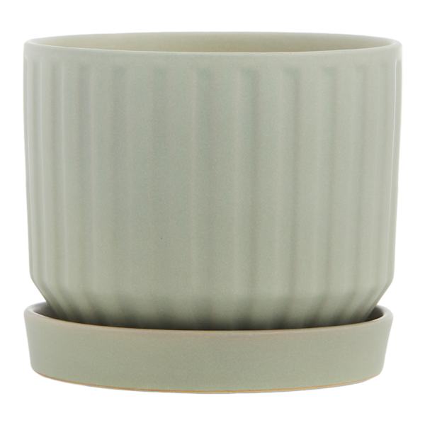 Indoor Grey Wash Ceramic Pot, Small