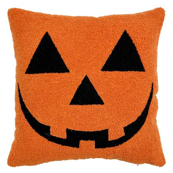 Jack-o'-Lantern Throw Pillow, 14"