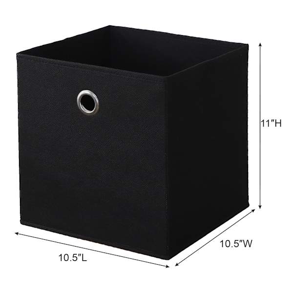 3-Pack Modular Storage Cube, Black
