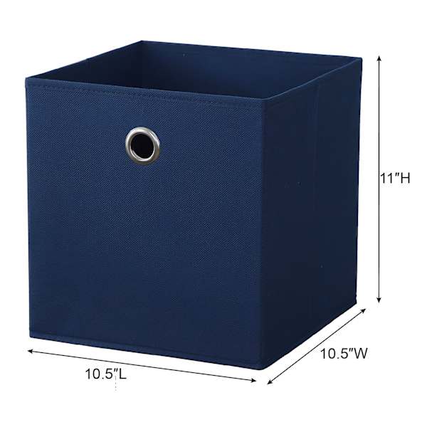 3-Pack Navy Modular Storage Cube, 10.5"