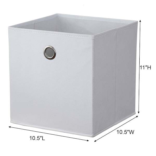 3-Pack White Modular Storage Cube, 10.5"