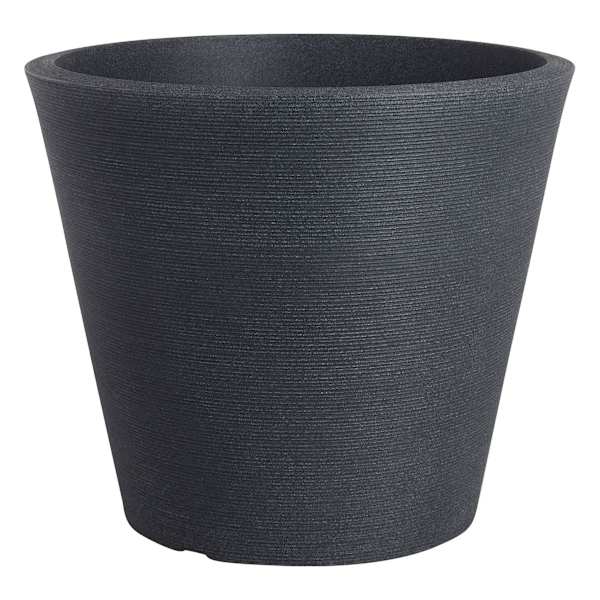 Japi All-Weather Charcoal Grey Linea Low Outdoor Planter, Large