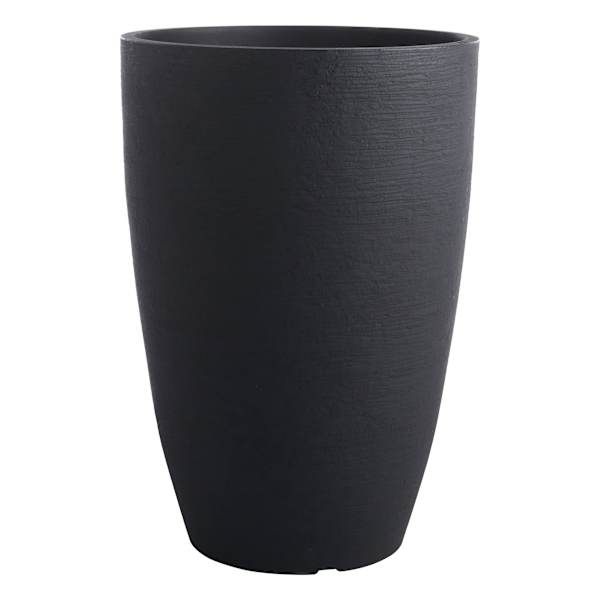 All Weather Proof Black Lead Modern Conic Outdoor Planter