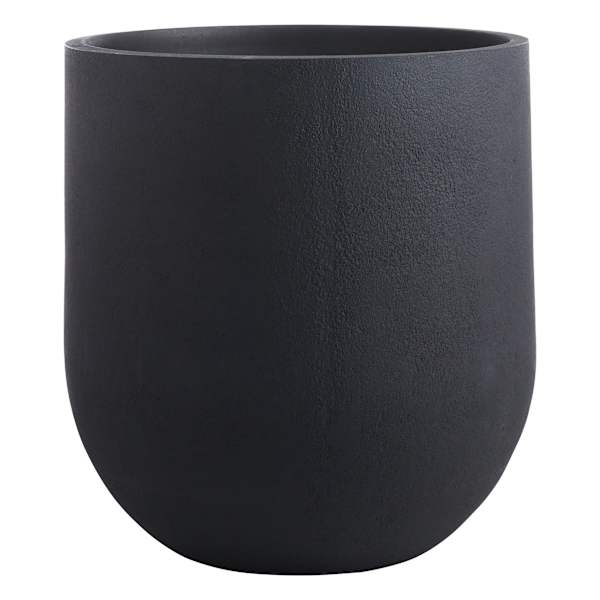 Japi Black Lead Rustic Cask Outdoor Planter, Large