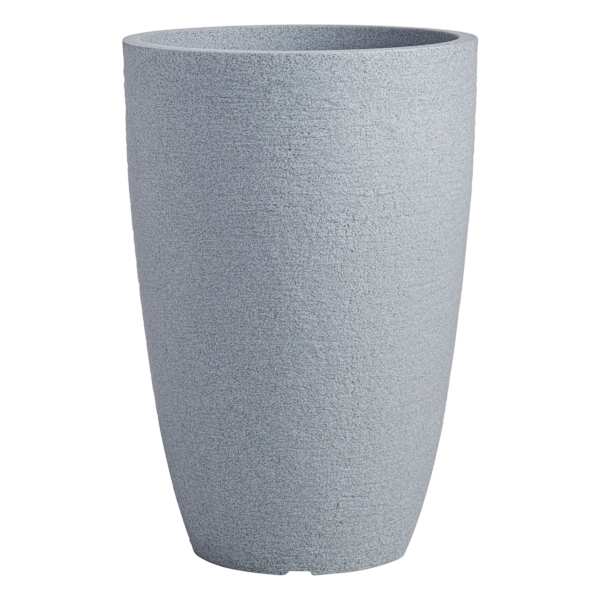 Japi Grey Granite Modern Tall Outdoor Planter, Small