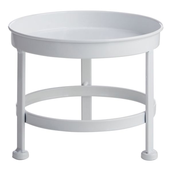 White Metal Plant Stand, Small