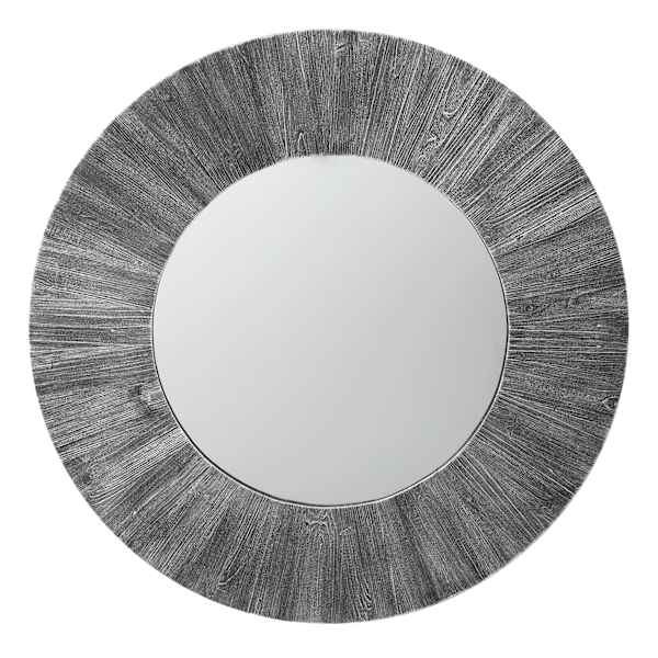 Ty Pennington Black Round Wall Mirror, 34"