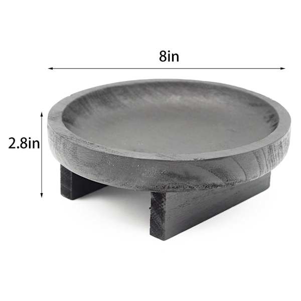 Black Wooden Plant Stand, Small
