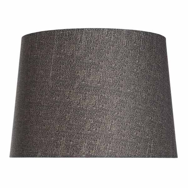 Dark Grey Metallic Table Lamp Shade, 14x10x12