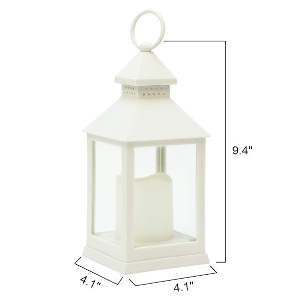 White Sand LED Lantern, 9.5"