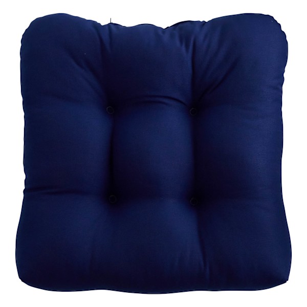 Navy Blue Canvas Outdoor Wicker Seat Cushion