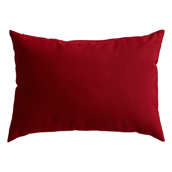 Cherry Canvas Lumbar Outdoor Throw Pillow, 14x20