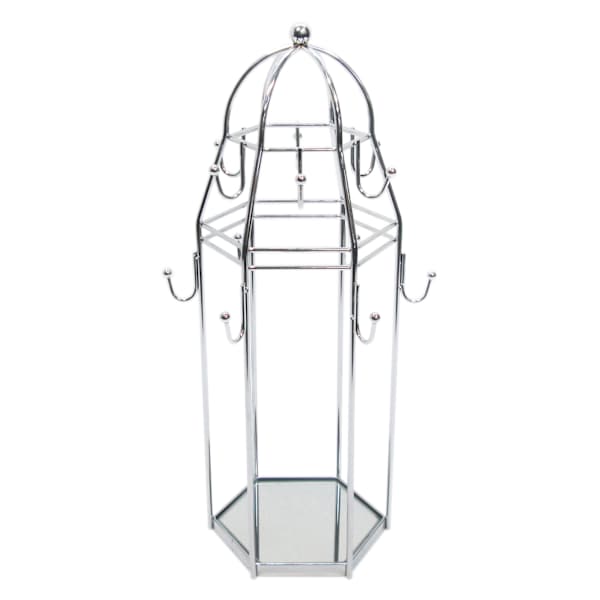 Marrakesh Chrome Wire Mirrored Jewlery Stand