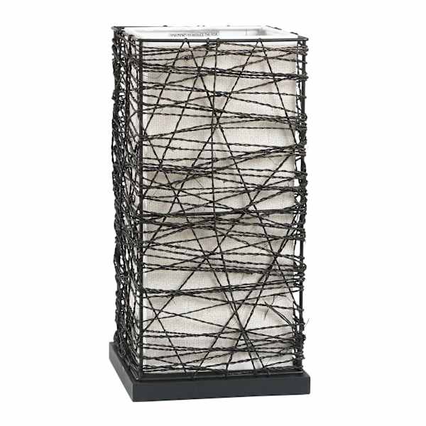Chocolate Rattan Uplight, 14"