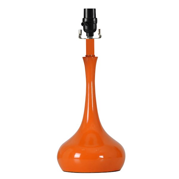 Orange Metal Genie Table Lamp Base, 17"