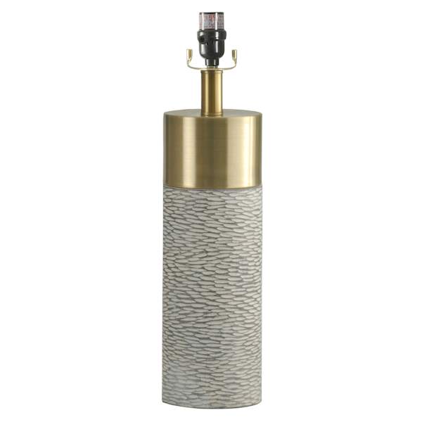 Found & Fable Grey Textured Medium Table Lamp Base, 18"