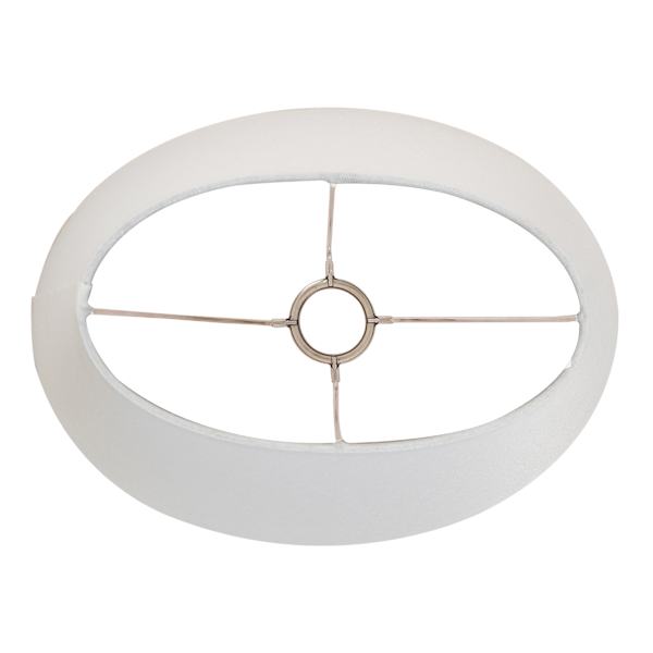 at Home White Oval Tapered Table Lamp Shade 9