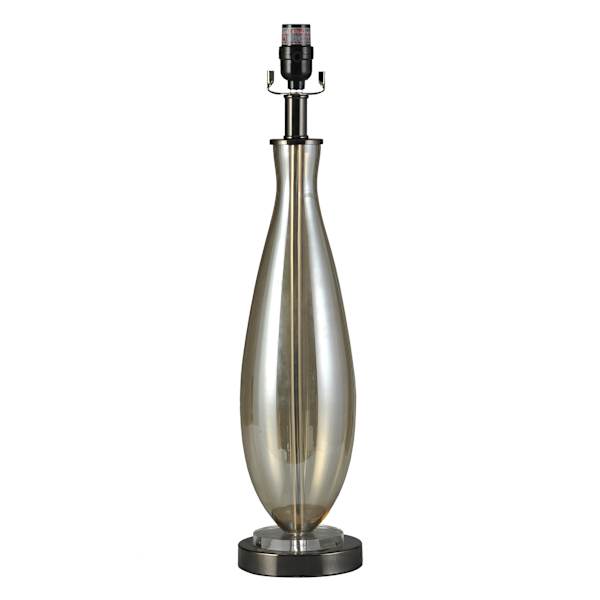 Smoke Glass Large Table Lamp Base, 24"