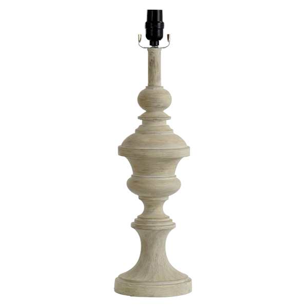 White Spindle Medium Table Lamp Base, 22"