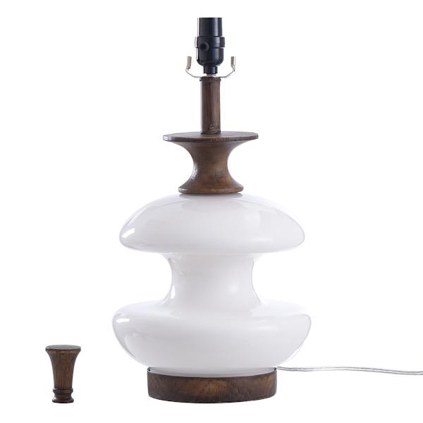 White Medium Table Lamp Base, 21"
