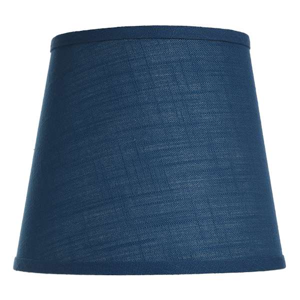 Grace Mitchell Blue Linen Blend Small Table Lamp Shade, 8x10.5x9