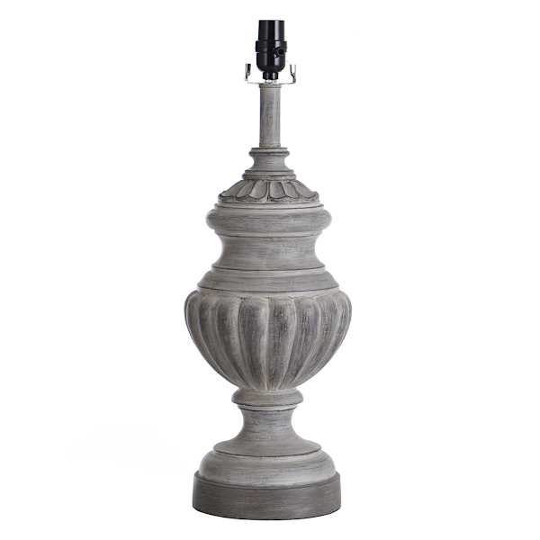 Grey Wash Large Table Lamp Base, 23"