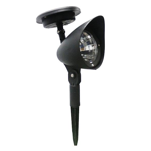 15-Lumen Solar Black Spotlight