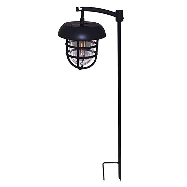 2-Pack 10-Lumen Solar Black Sheppard Hook Pathway Lights