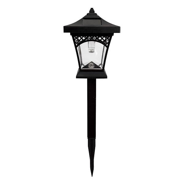 3-Lumen Solar Black Squared Pathway Light