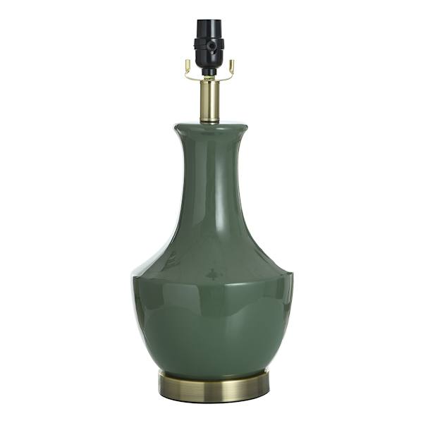Grace Mitchell Green Urn Ceramic Medium Table Lamp Base, 18"