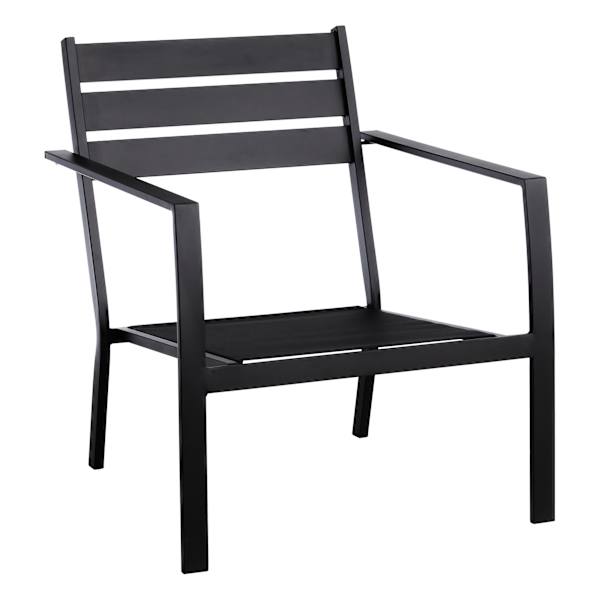 Grammercy Black Steel Sling Patio Chair